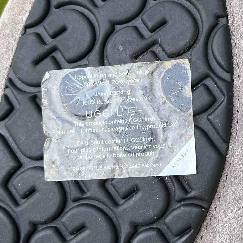 UGG Men’s Ascot Suede Sheepskin Lined Slippers In Gray Sz 10 - Picture 12 of 13